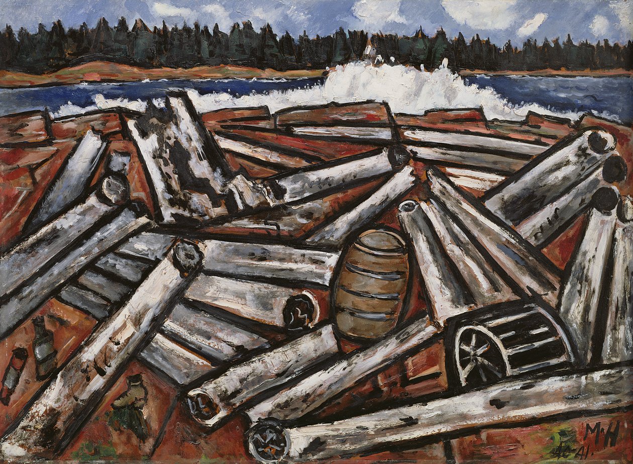 Log Jam, Penobscot Bay da Marsden Hartley