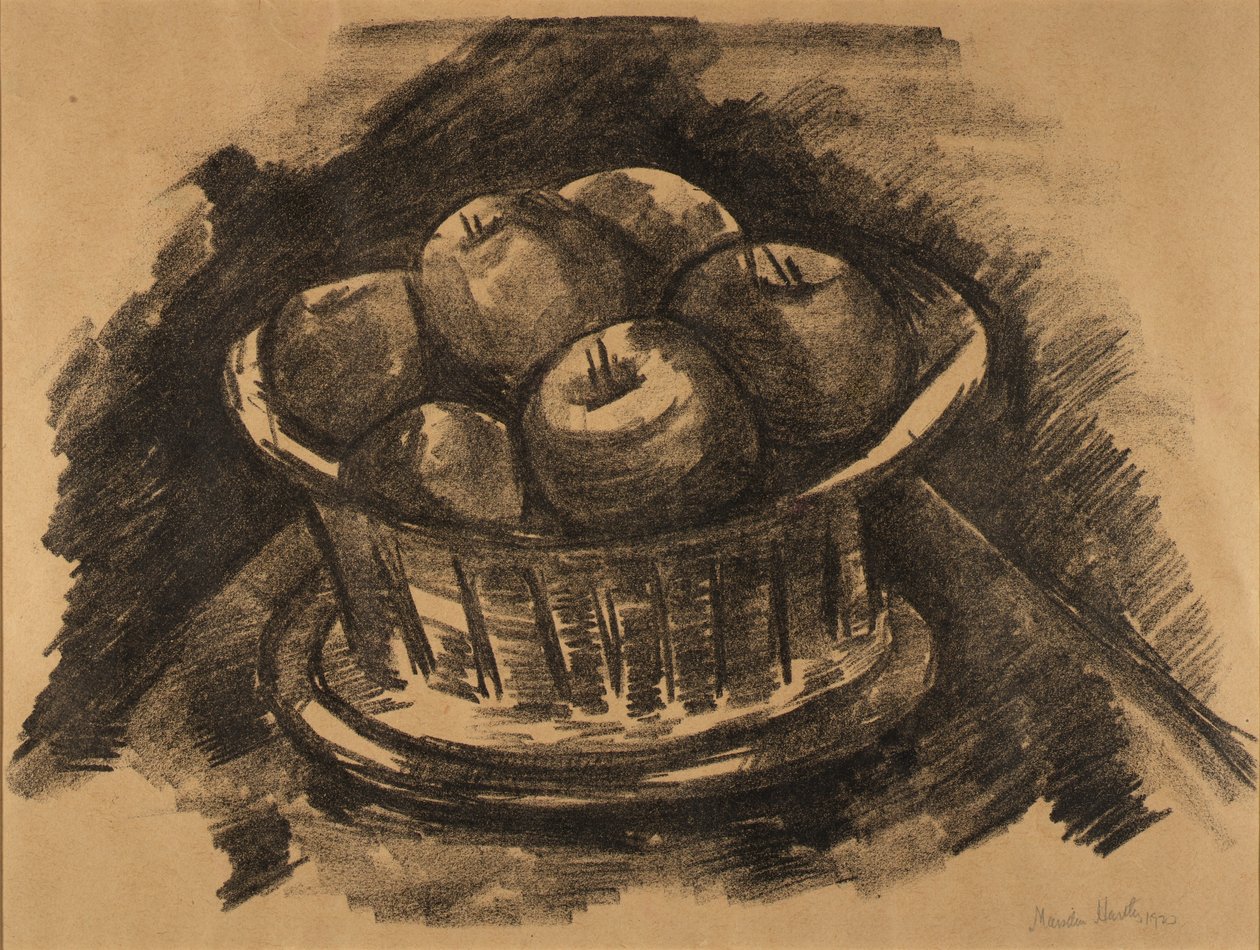 Äpfel im Korb da Marsden Hartley