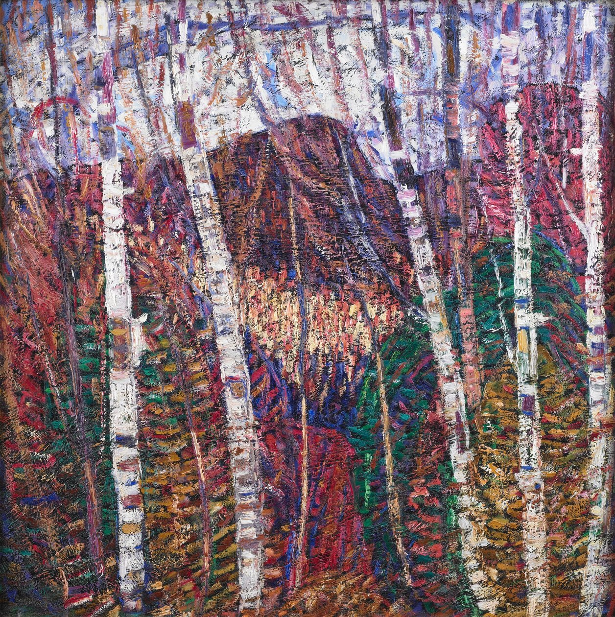 Betulle bianche, 1908 circa (olio su tela) da Marsden Hartley