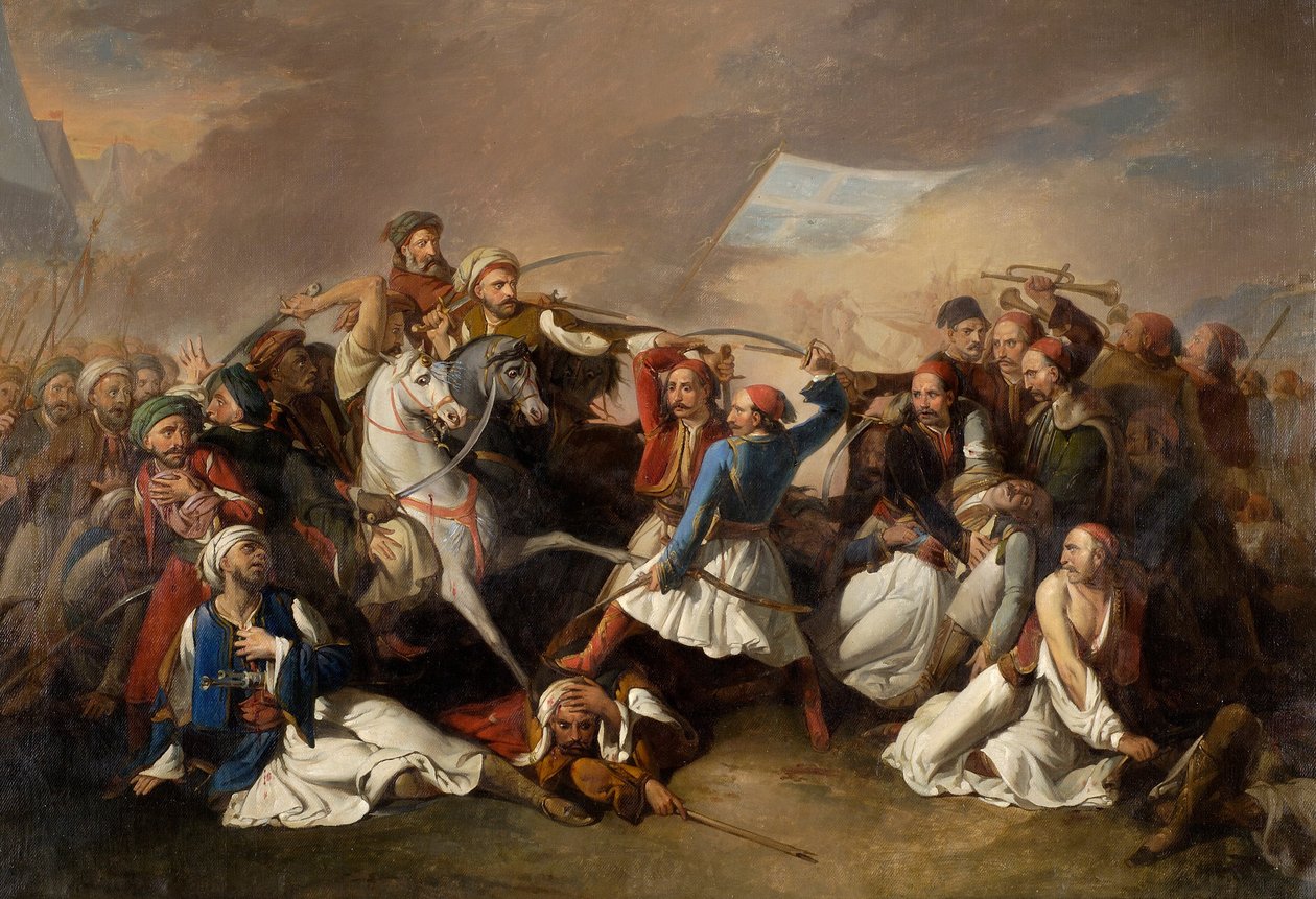 La morte di Markos Botsaris da Marsigli Filippo