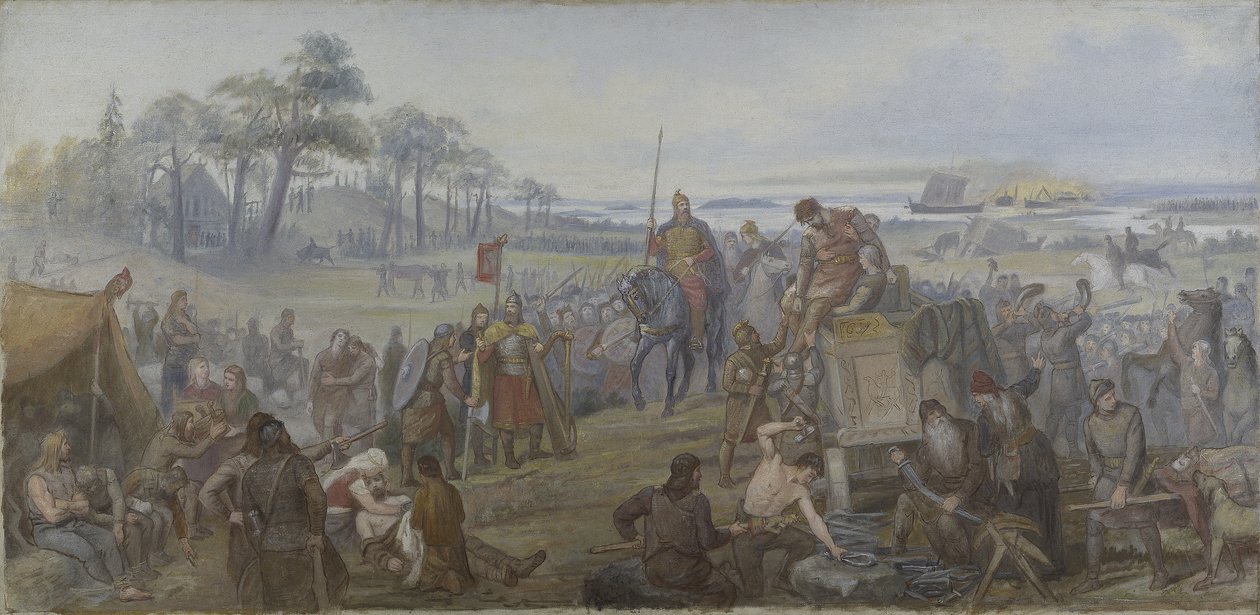 Dopo la Battaglia di Fyrisvall, c.1890 da Mårten Eskil Winge
