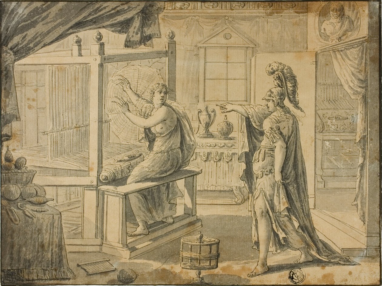 Aracne trasformata in ragno da Minerva da Marten de Vos