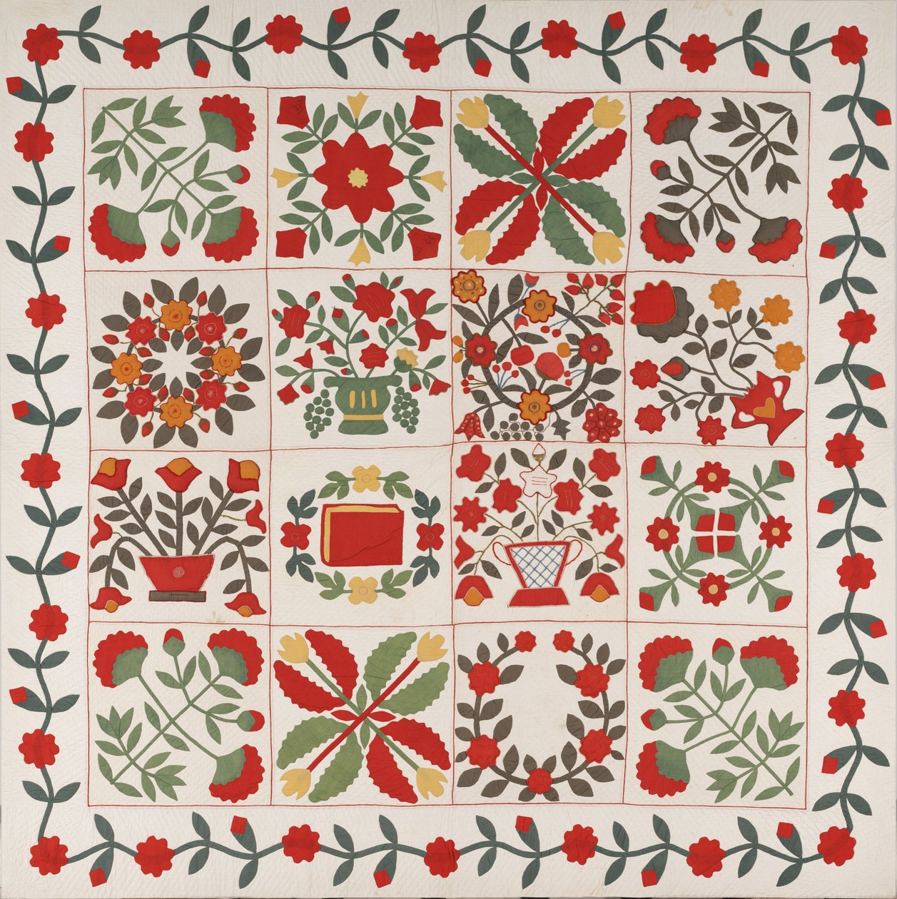 "Album Quilt", Baltimora, Maryland, c.1861 da Martha E. Keech