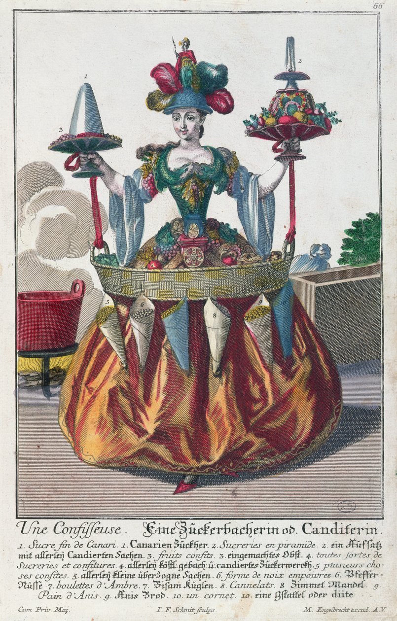 Un pasticcere, c.1735 da Martin Engelbrecht