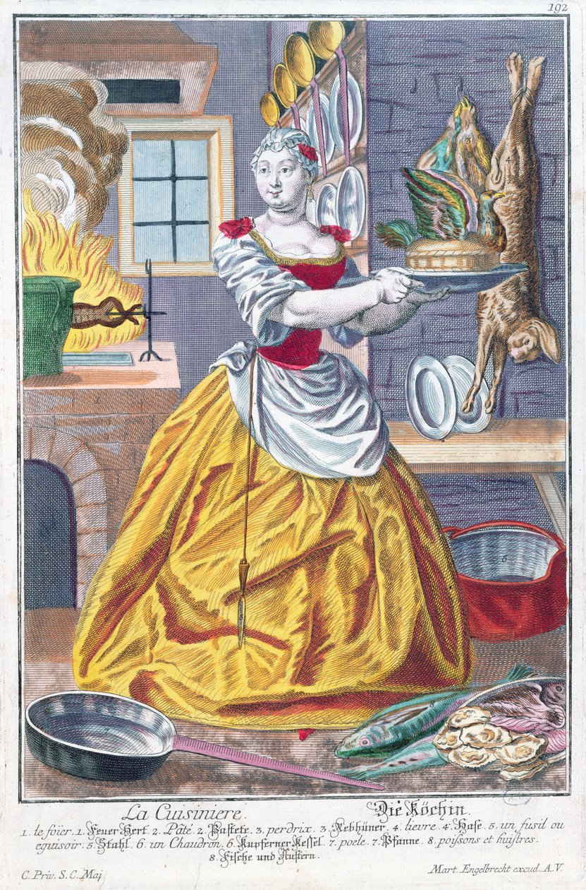Il cuoco, c.1735 da Martin Engelbrecht