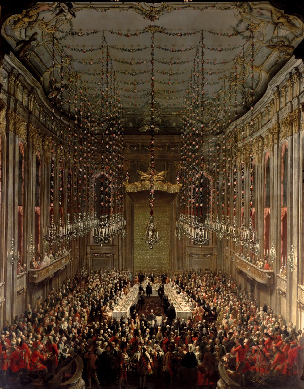 Banchetto nella Redoutensaal, Vienna, 1760 da Martin II Mytens or Meytens