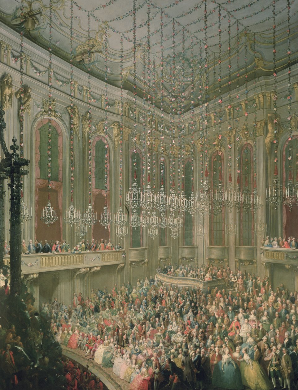 Concerto nella Redoutensaal in occasione del matrimonio di Giuseppe II e Isabella di Parma, 6 ottobre 1760 da Martin II Mytens or Meytens