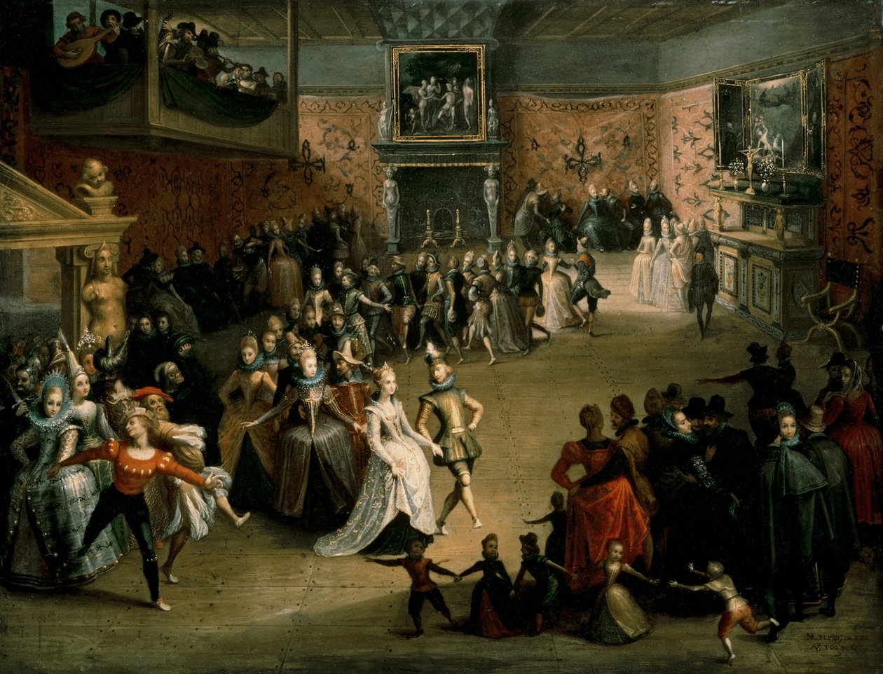 Il ballo di corte, 1604 da Martin Pepyn or Pepin