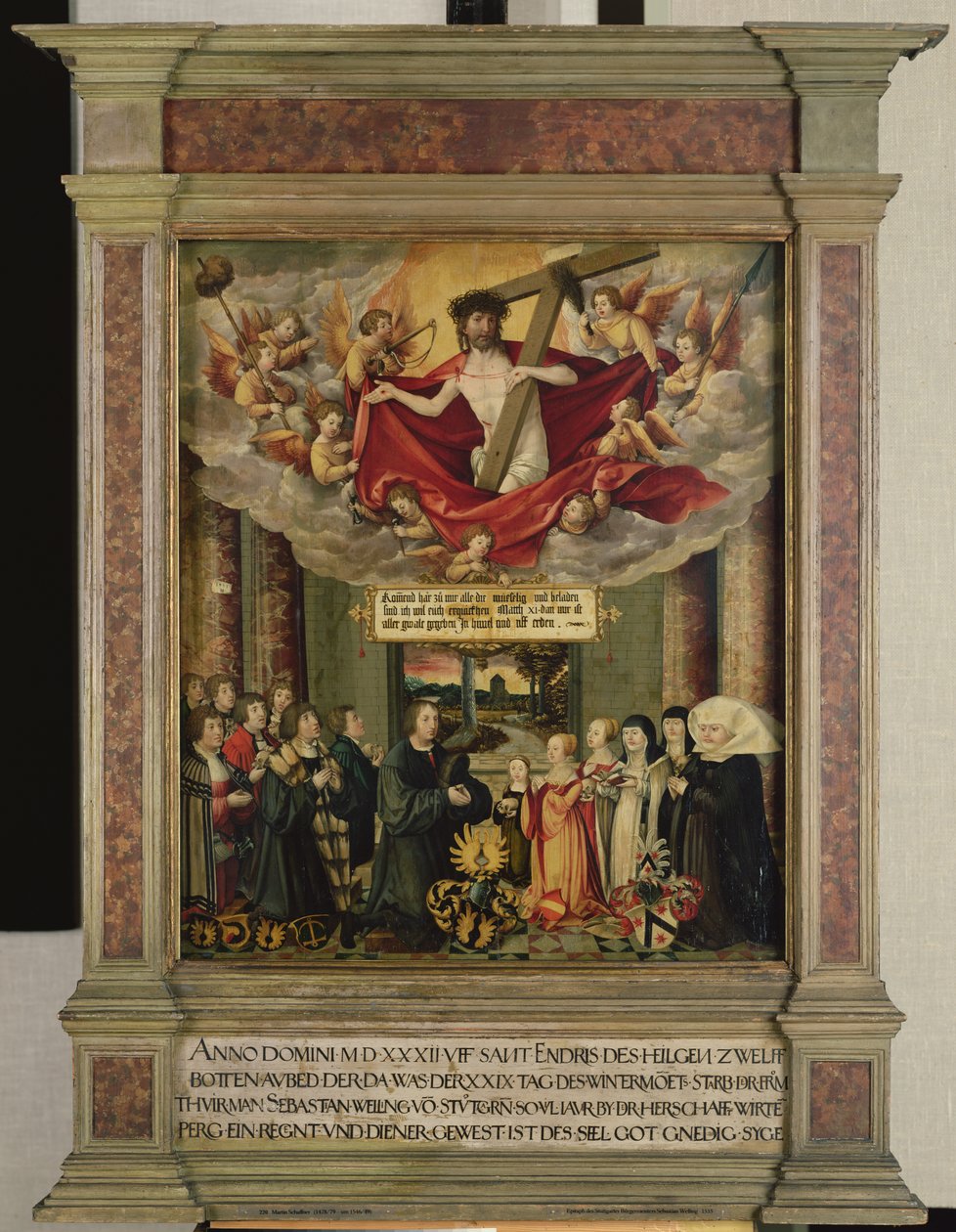 Pannello dalla tomba di Sebastian Welling, borgomastro di Stoccarda, 1535 da Martin Schaffner