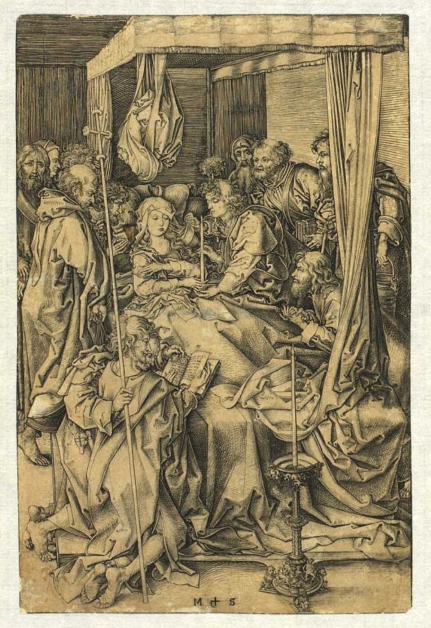 Morte della Vergine da Martin Schongauer