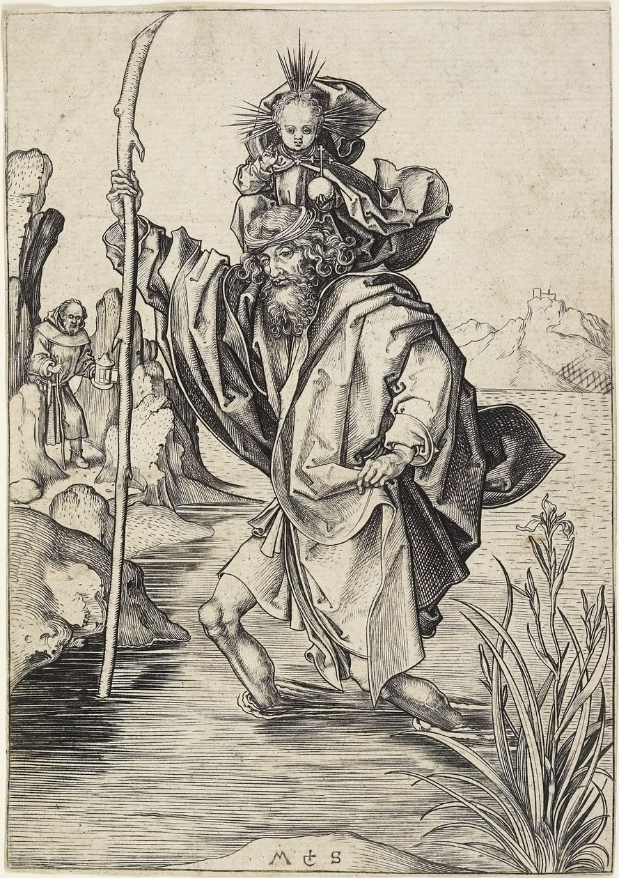 San Cristoforo, c. 1475-1480 da Martin Schongauer