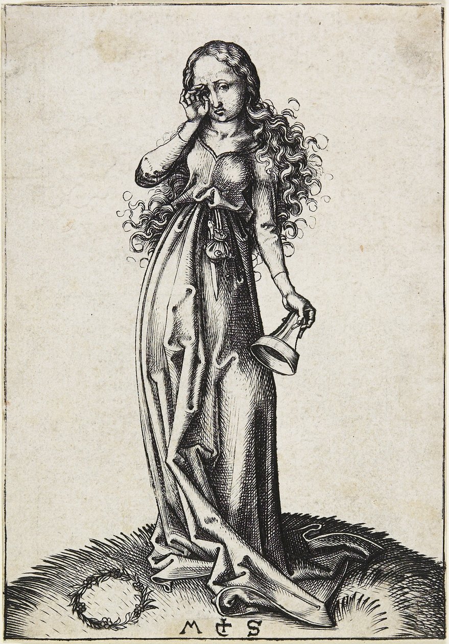 La terza vergine stolta, c. 1480-1488 da Martin Schongauer
