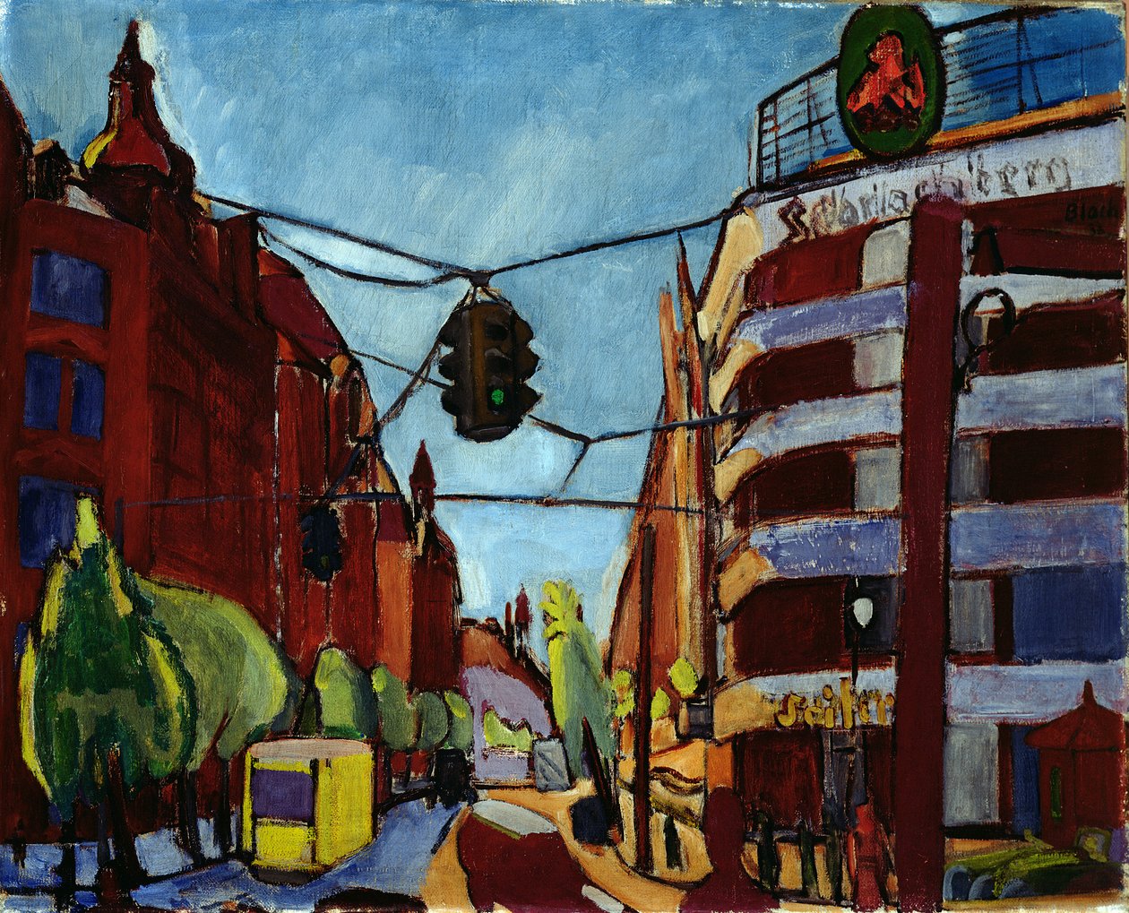Kurfurstendam, Berlino (olio su tela) da Martin Bloch