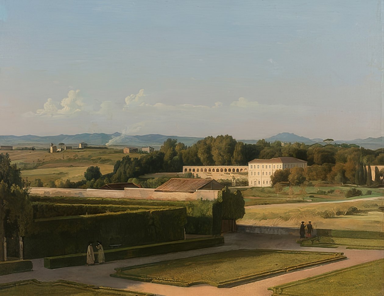 Veduta dei giardini di Villa Medici da Martin Drölling