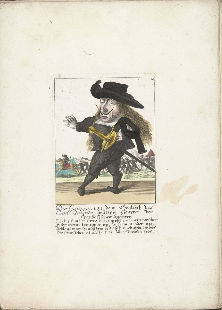 Il nano spagnolo Don Guappos, ca. 1710 da Martin Engelbrecht (attributed to)