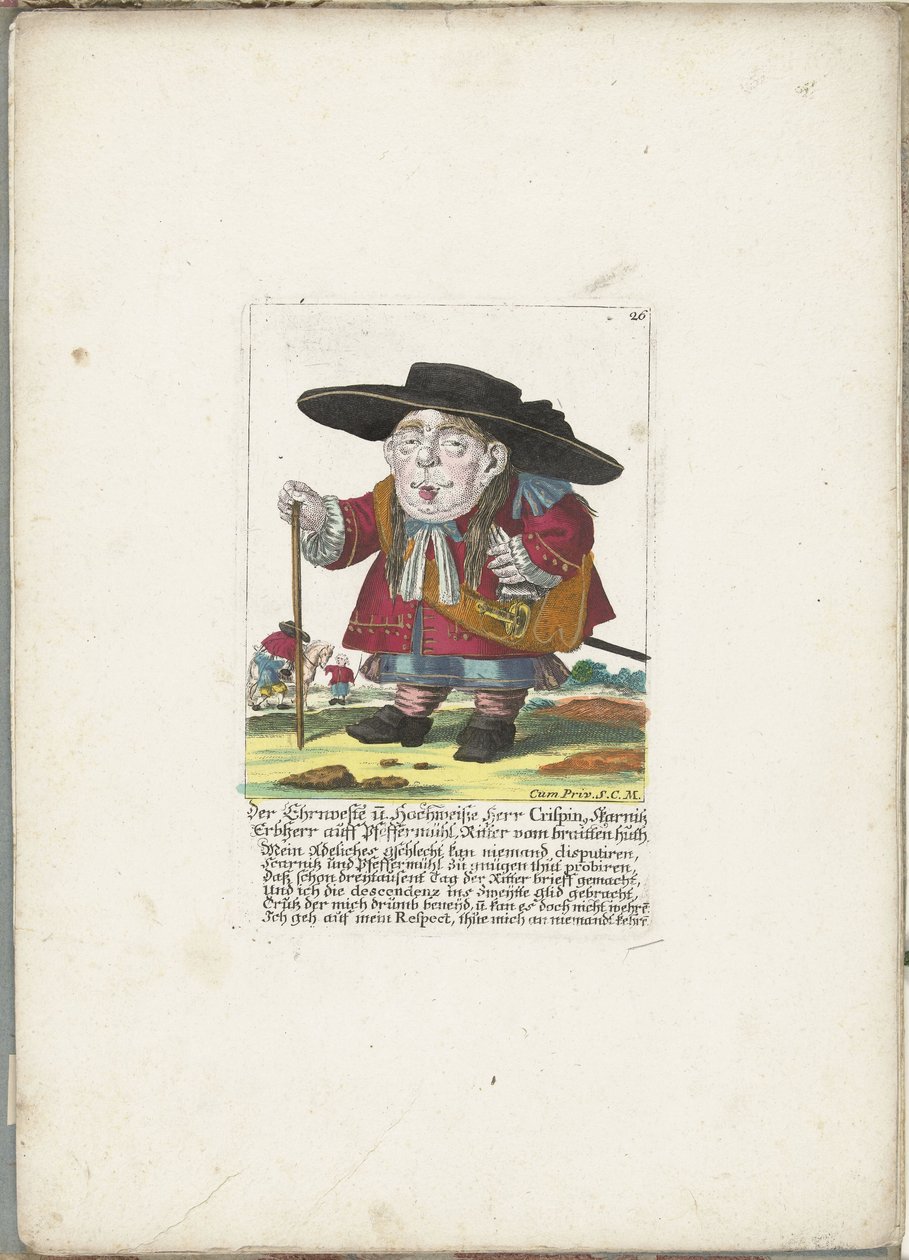 Il nano Crispin Skarnitz, ca. 1710 da Martin Engelbrecht (attributed to)