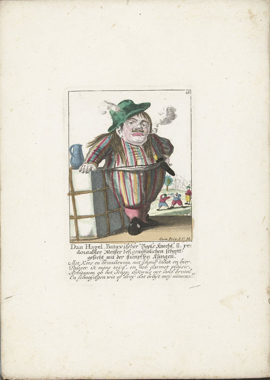 Il nano Dan Hagel come un mozzo olandese, ca. 1710 da Martin Engelbrecht (attributed to)