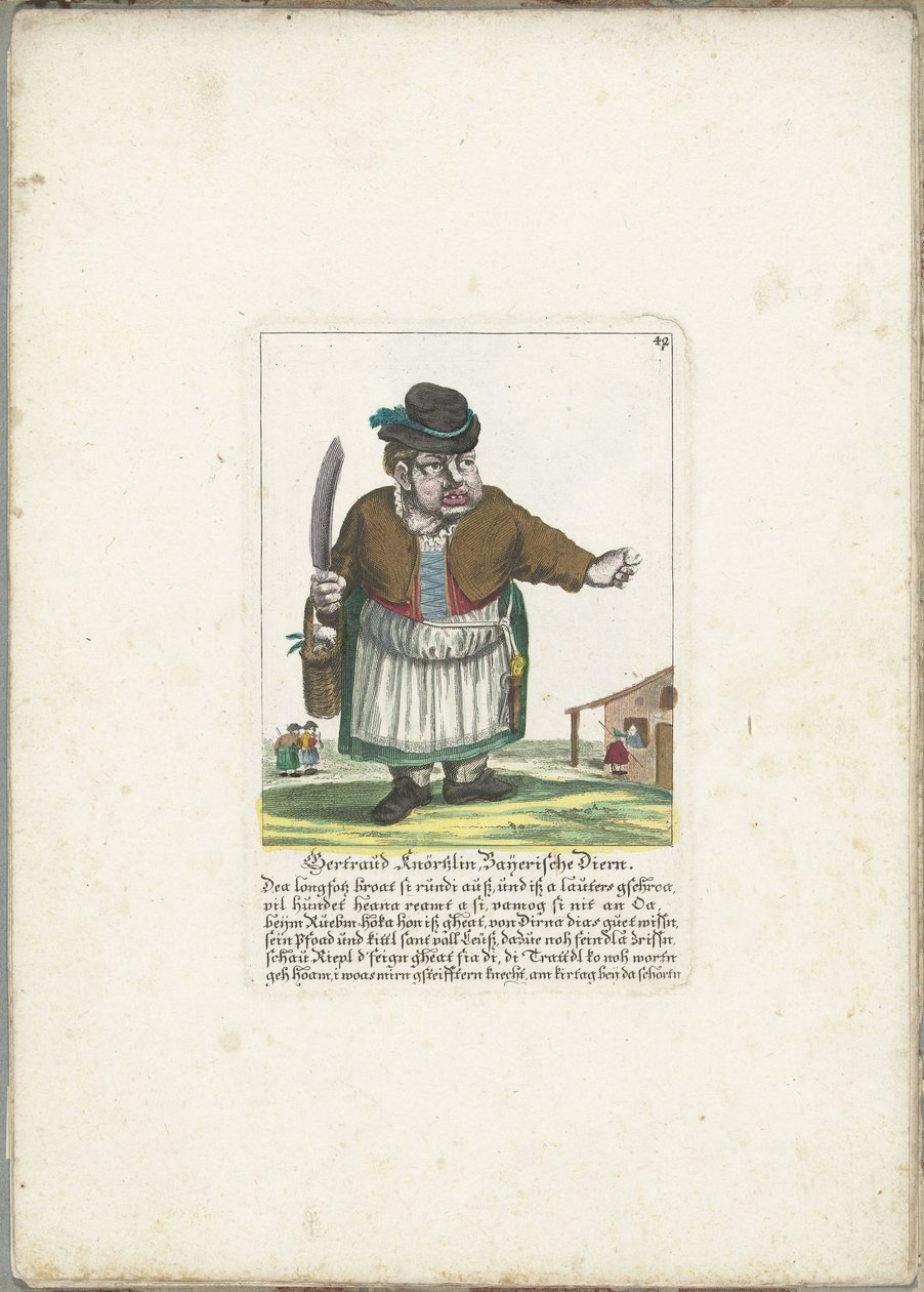 La nana Gertraud Knörtzlin, ca. 1710 da Martin Engelbrecht (attributed to)