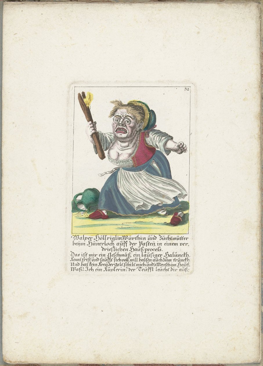 La nana Malper Höllriglin come locandiera, ca. 1710 da Martin Engelbrecht (attributed to)