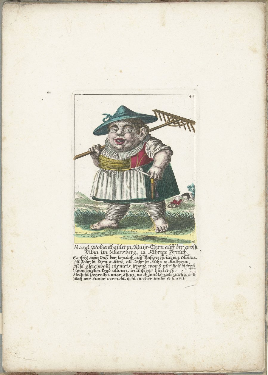 Il nano Margl Woltzenthoulerin da Martin Engelbrecht (attributed to)
