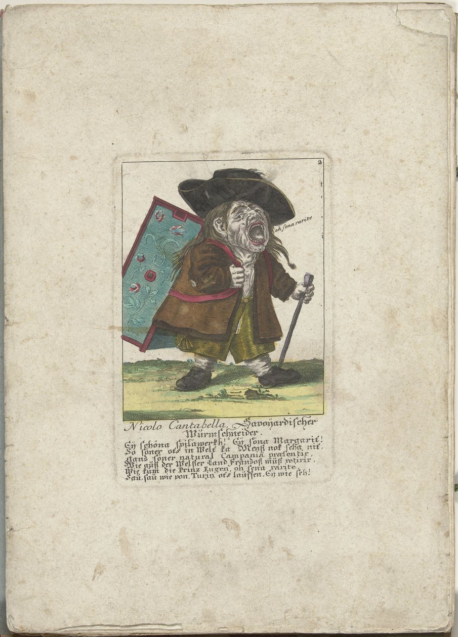 Il nano Nicolo Cantabella, ca. 1710 da Martin Engelbrecht (attributed to)