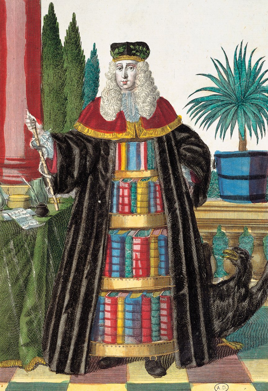 Dottore, incisione da Assemblage des nouveau manouvries habilles di Martin Engelbrecht da Martin Engelbrecht