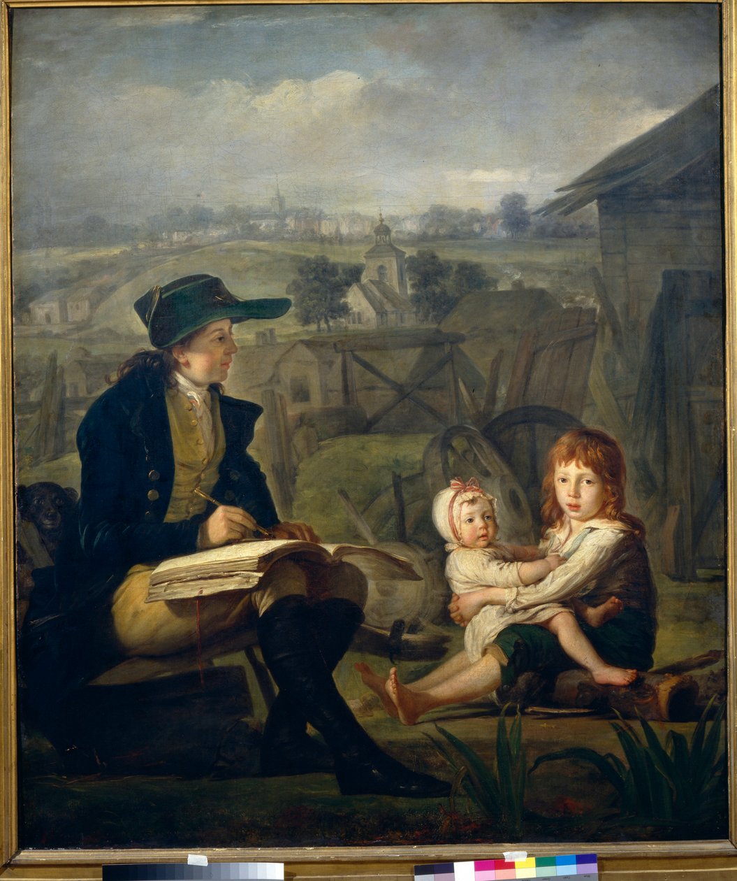 Werther disegna bambini, illustrazione del romanzo I dolori del giovane Werther da Martin Ferdinand Quadal