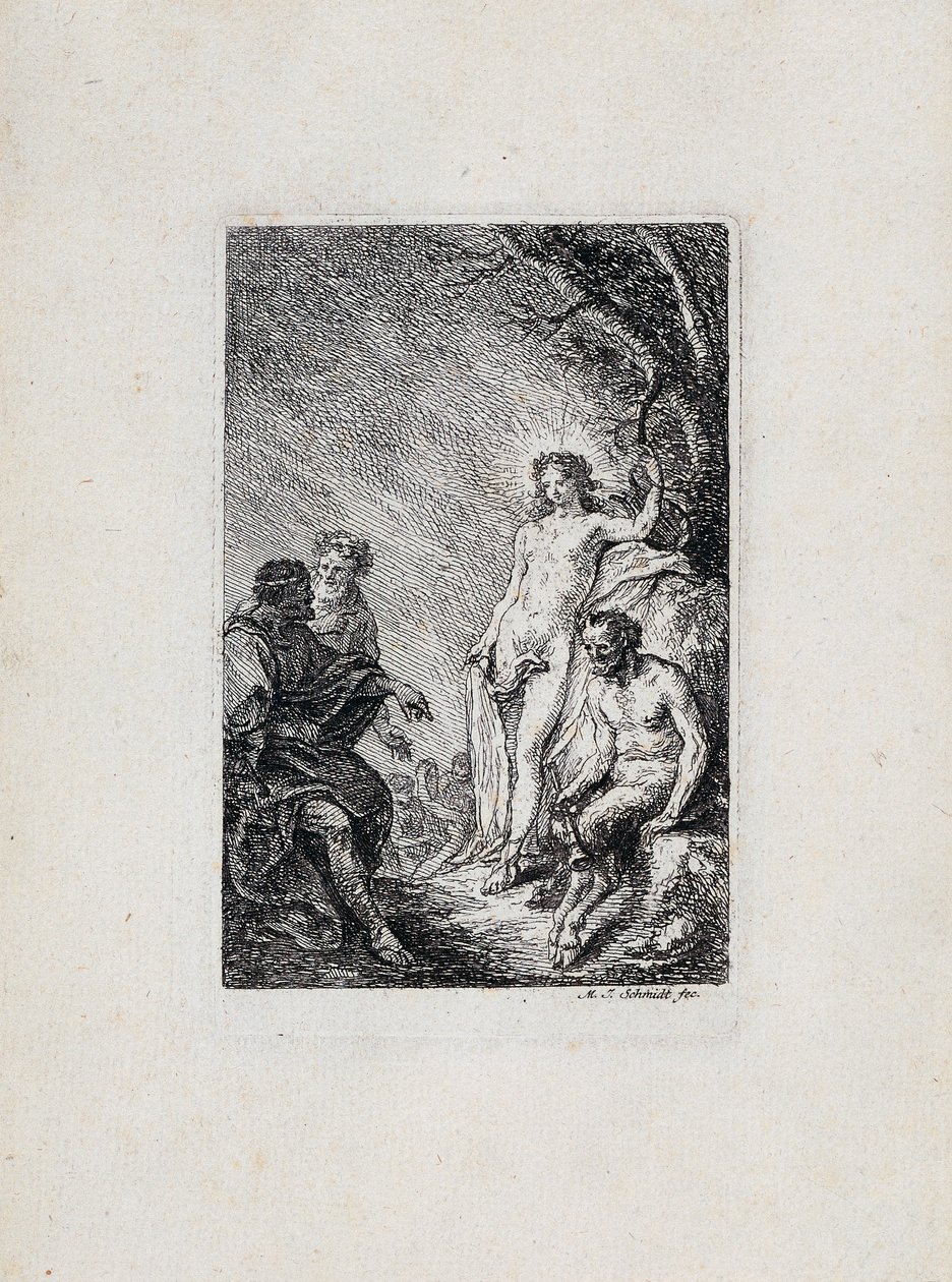 Il giudizio di re Mida tra Apollo e Marsia da Martin Johann Schmidt