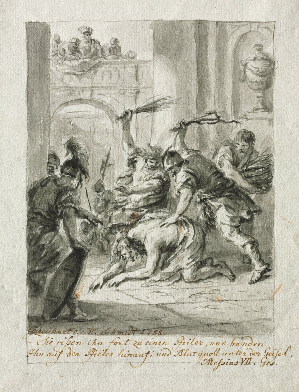 La flagellazione, 1788 da Martin Johann Schmidt