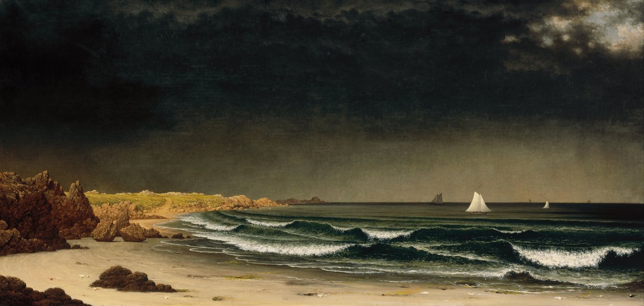 Tempesta in avvicinamento: Spiaggia vicino a Newport da Martin Johnson Heade