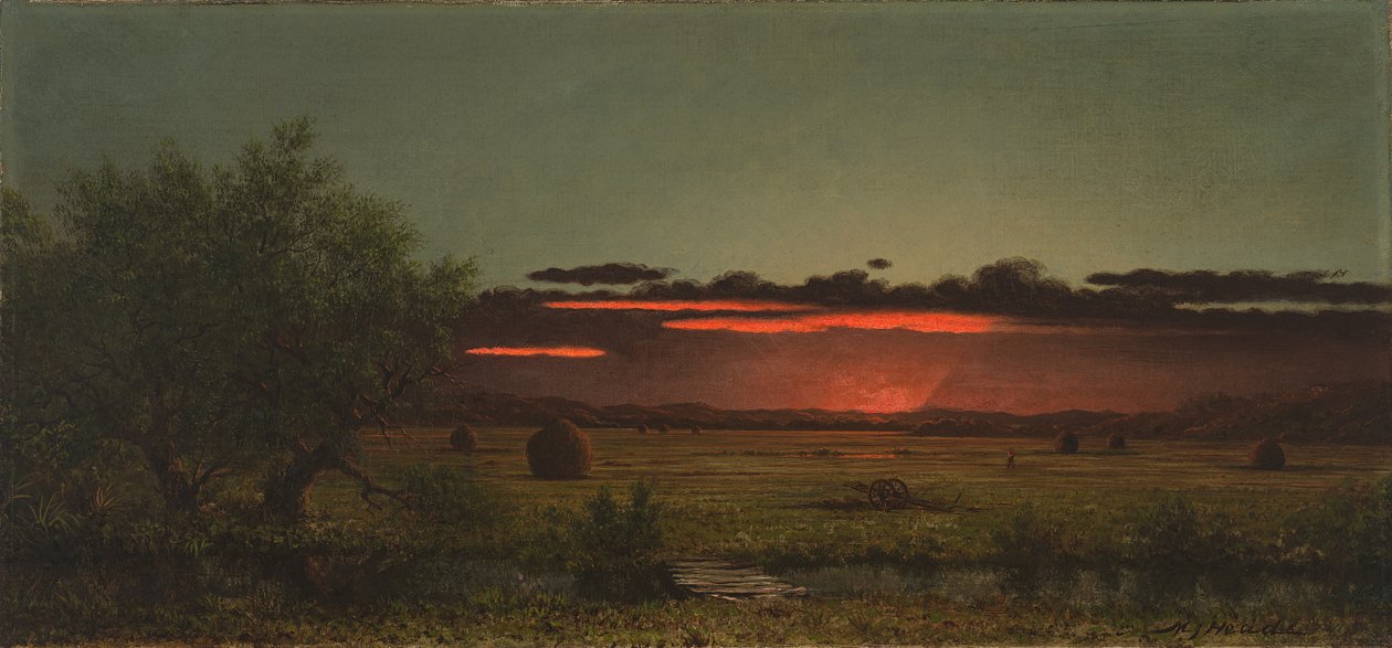 Prati del New Jersey al tramonto da Martin Johnson Heade