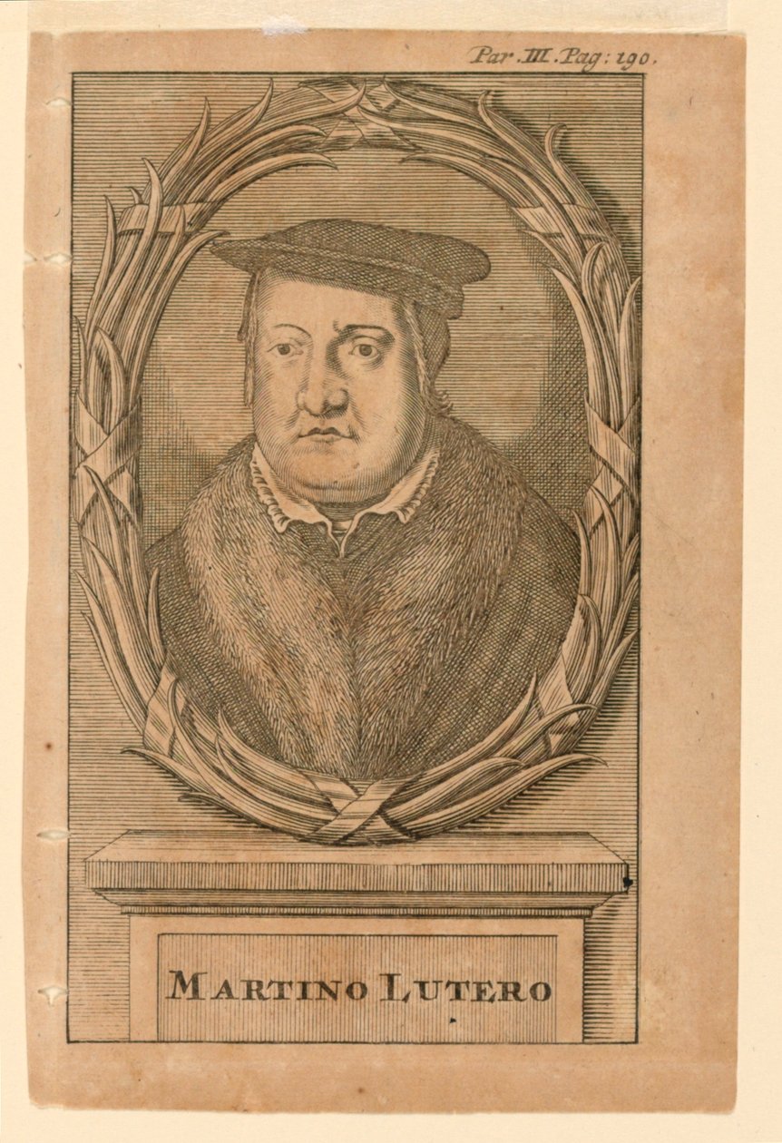 Ritratto di Martin Lutero (1483-1546) da Martin Luther