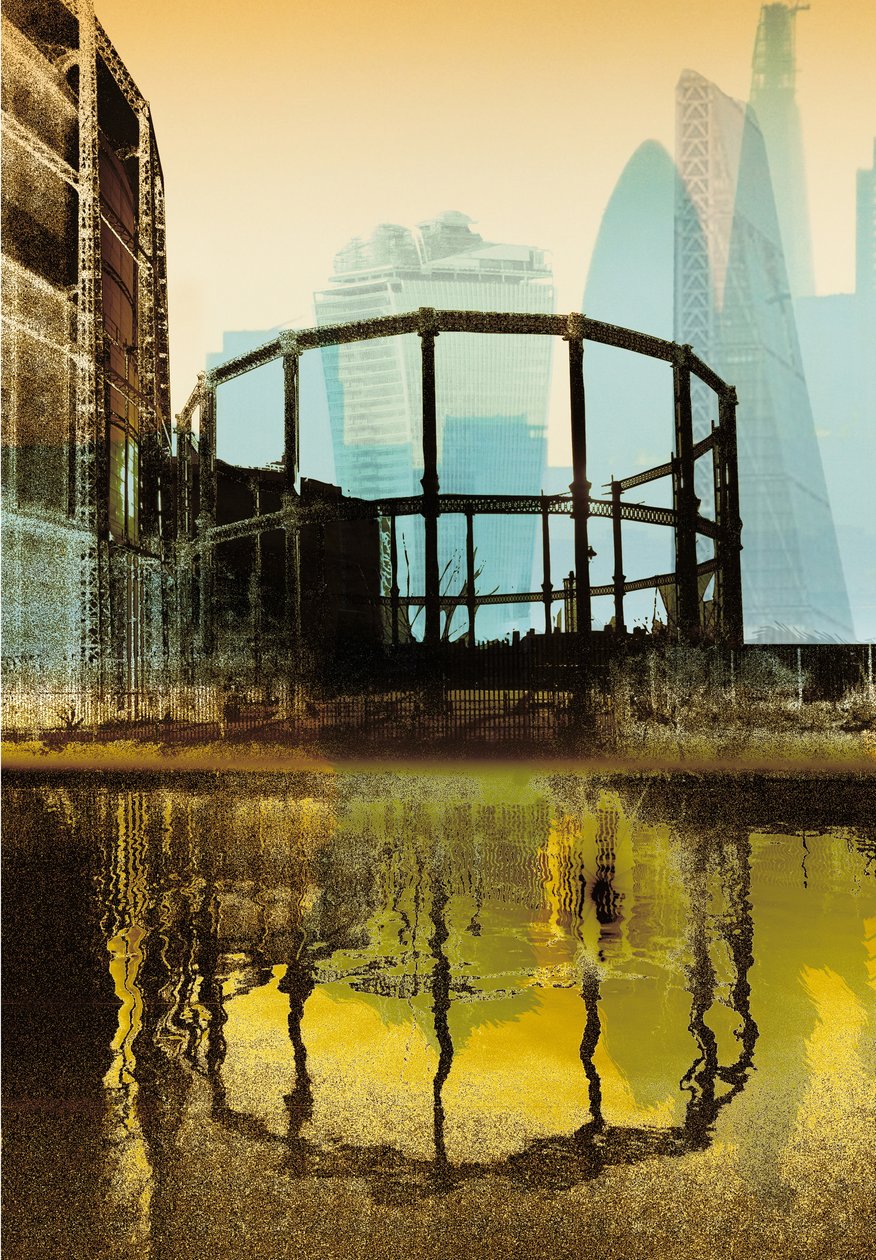 Torre del gas di Broadway, 2013 (serigrafia) da Martin Mossop