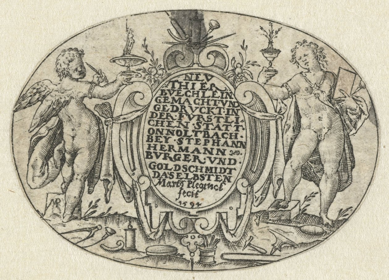 Pagina del titolo: Nev Thier Bvechlein da Martin Pleginck