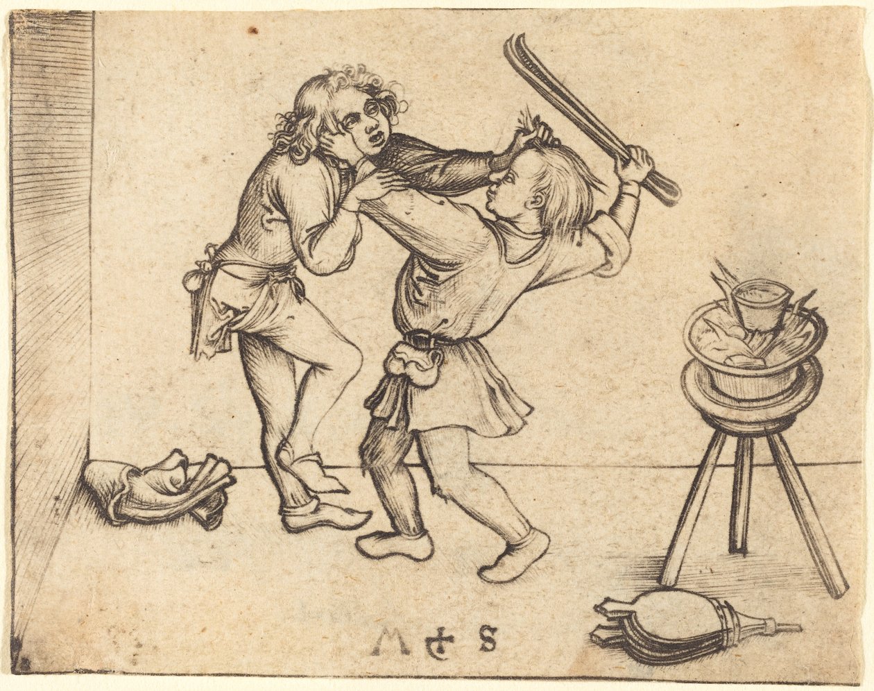 Apprendisti che litigano da Martin Schongauer