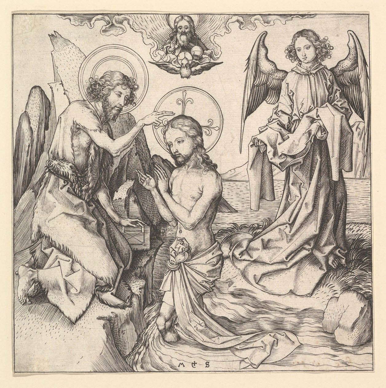 Battesimo di Cristo da Martin Schongauer