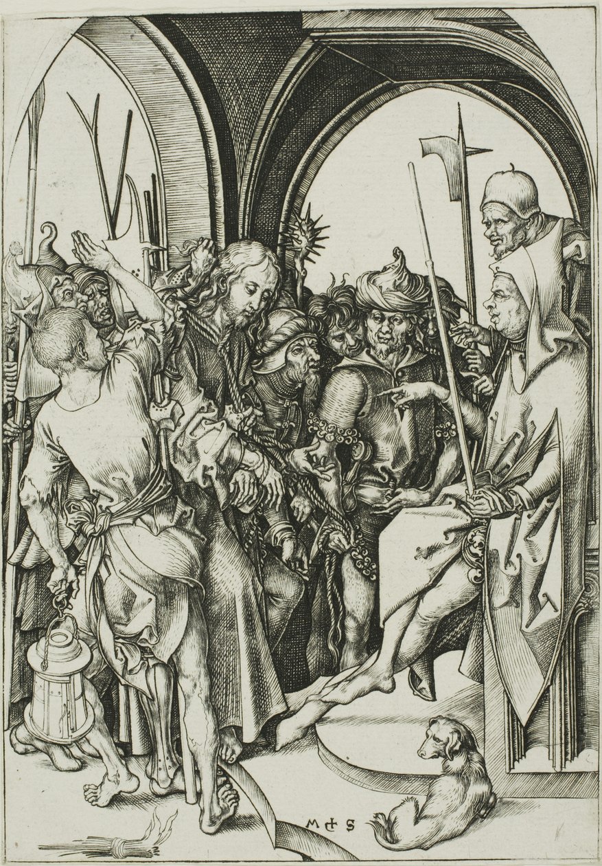 Cristo davanti ad Anna da Martin Schongauer