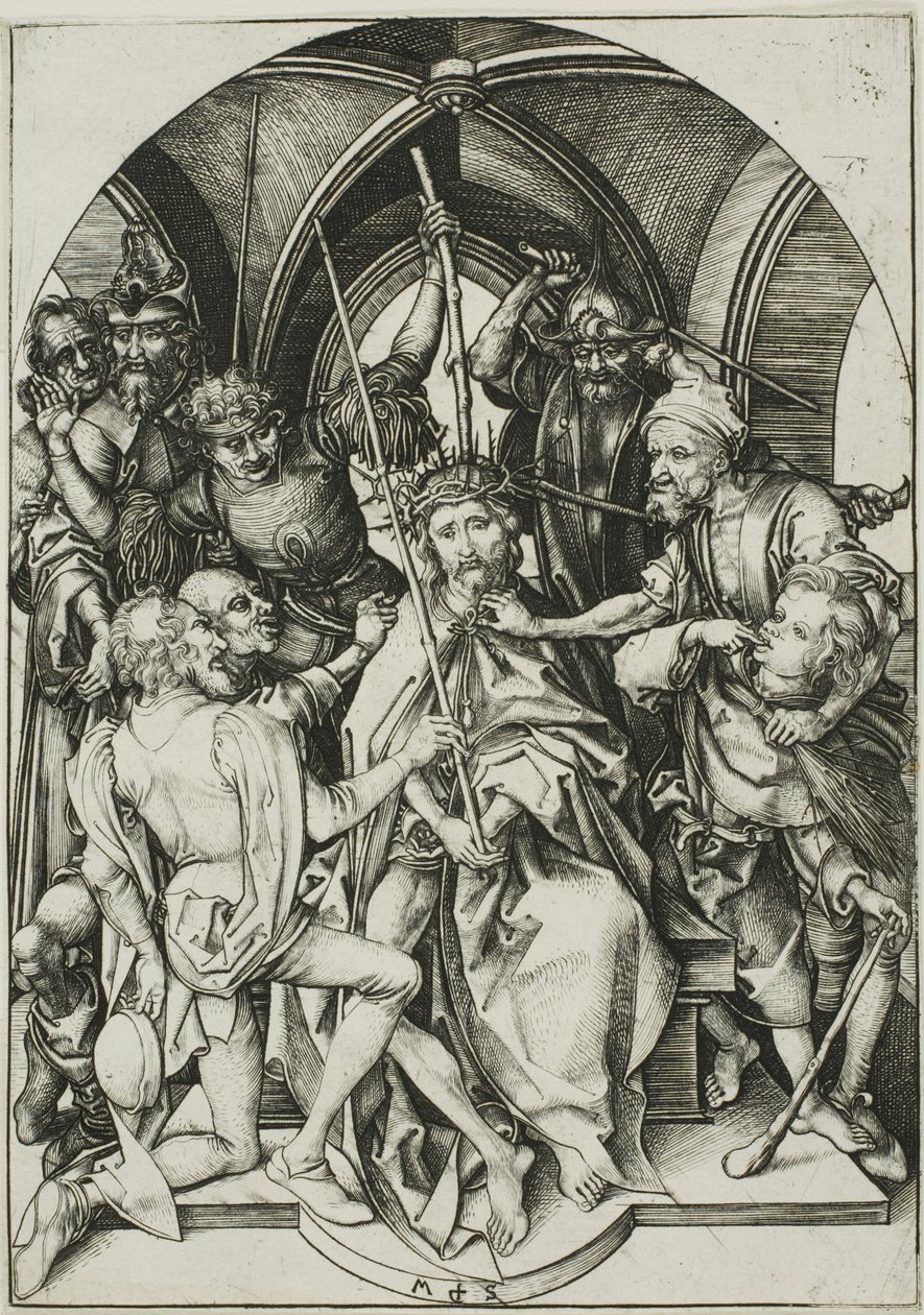 Cristo incoronato di spine, dalla Passione da Martin Schongauer