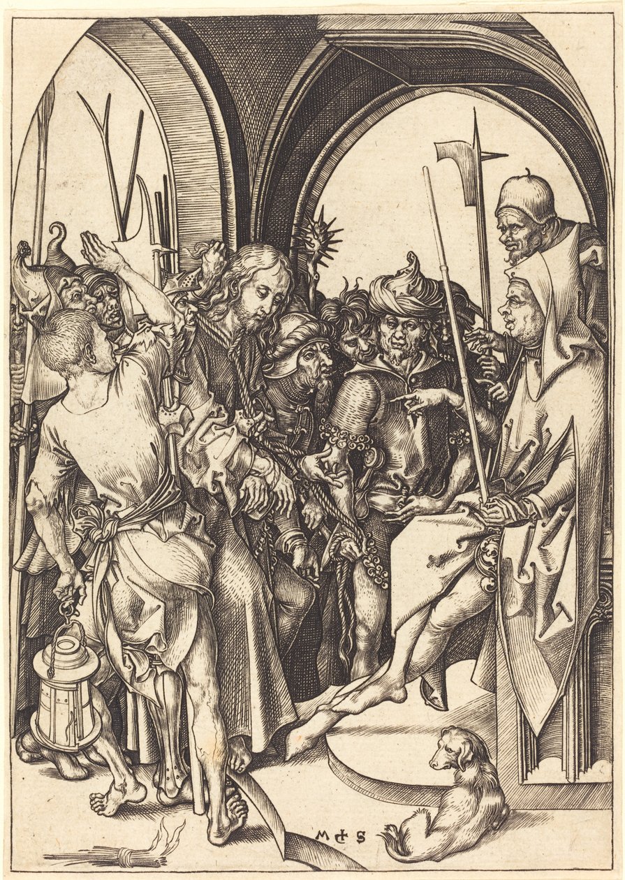 Cristo davanti ad Anna da Martin Schongauer