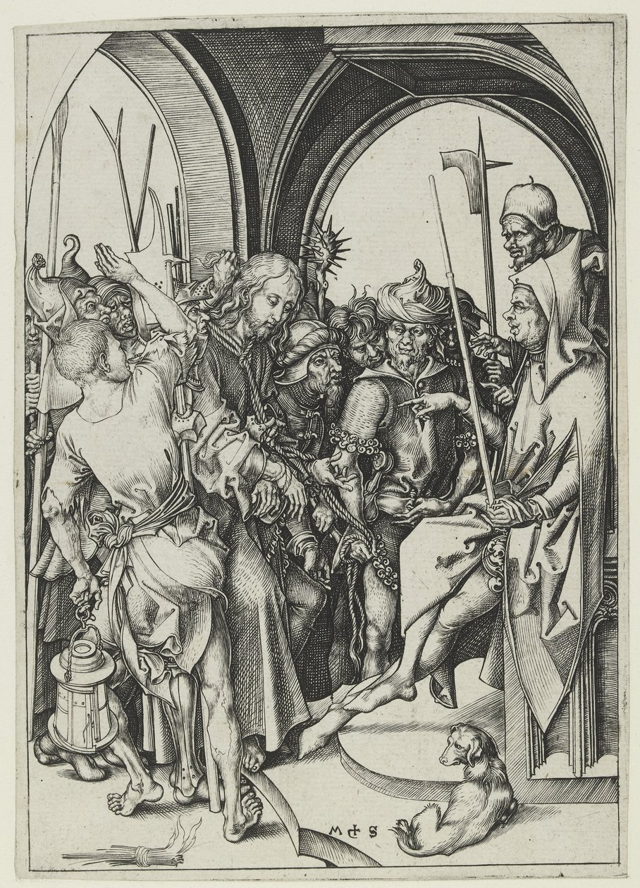 Cristo davanti ad Anna da Martin Schongauer