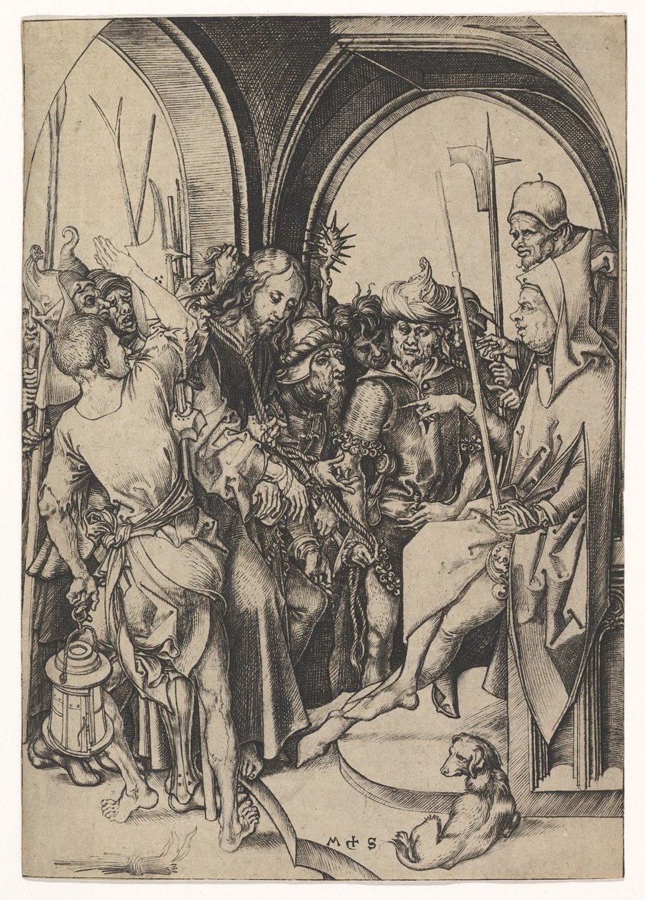 Cristo davanti ad Anna, ca. 1435-1491 da Martin Schongauer