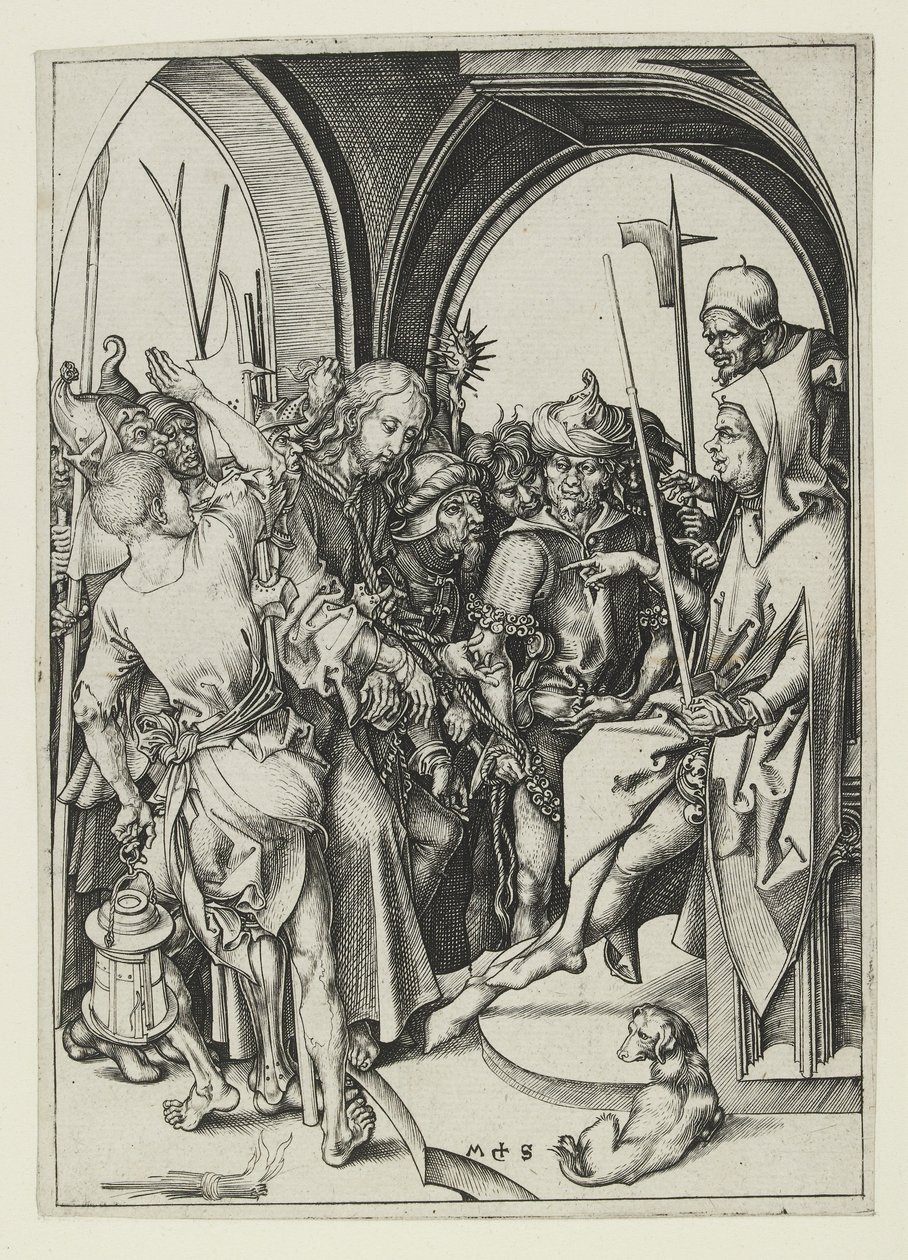 Cristo davanti ad Anna da Martin Schongauer