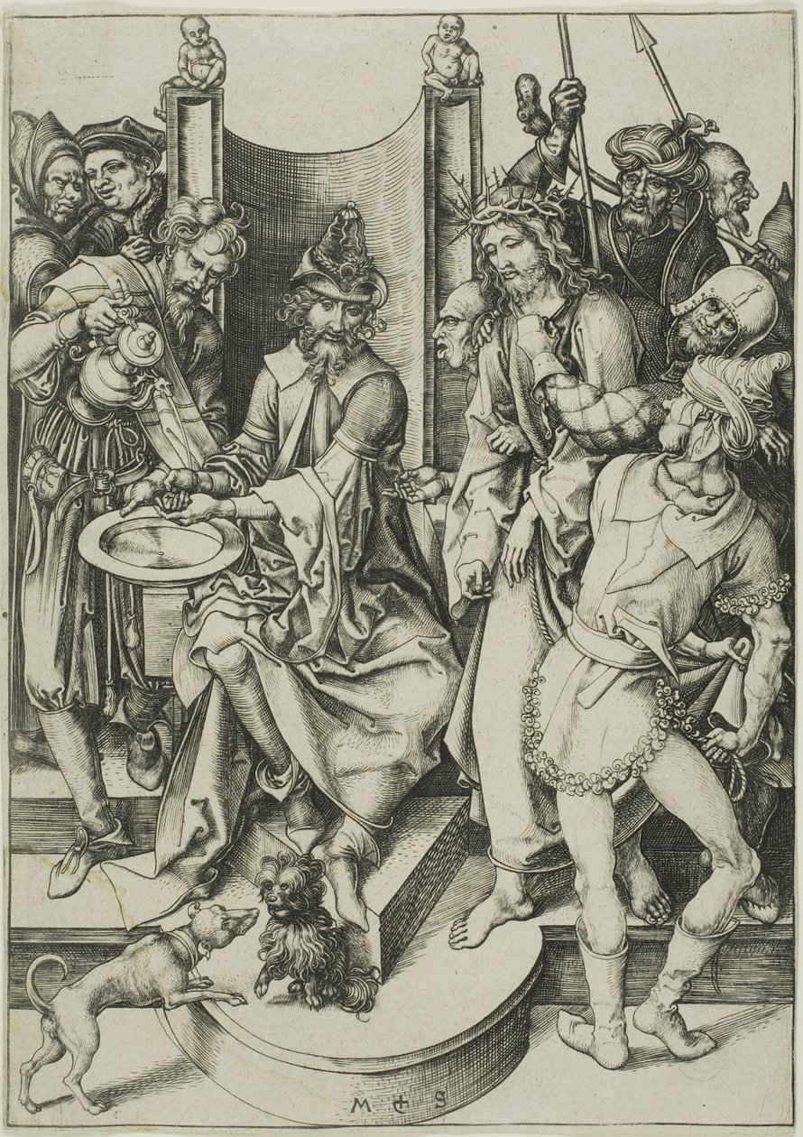 Cristo davanti a Pilato, da La Passione da Martin Schongauer