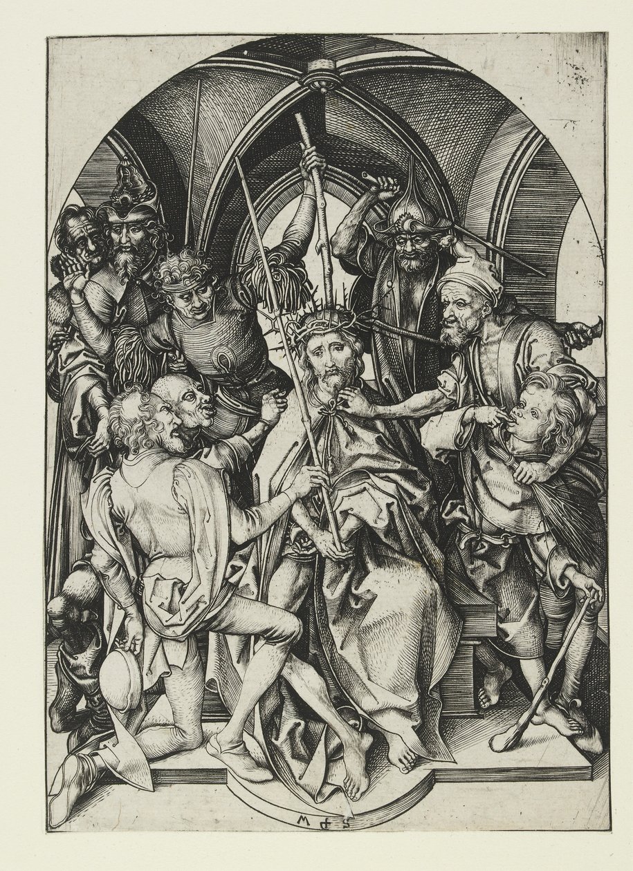 Cristo coronato di spine, fine XV secolo da Martin Schongauer