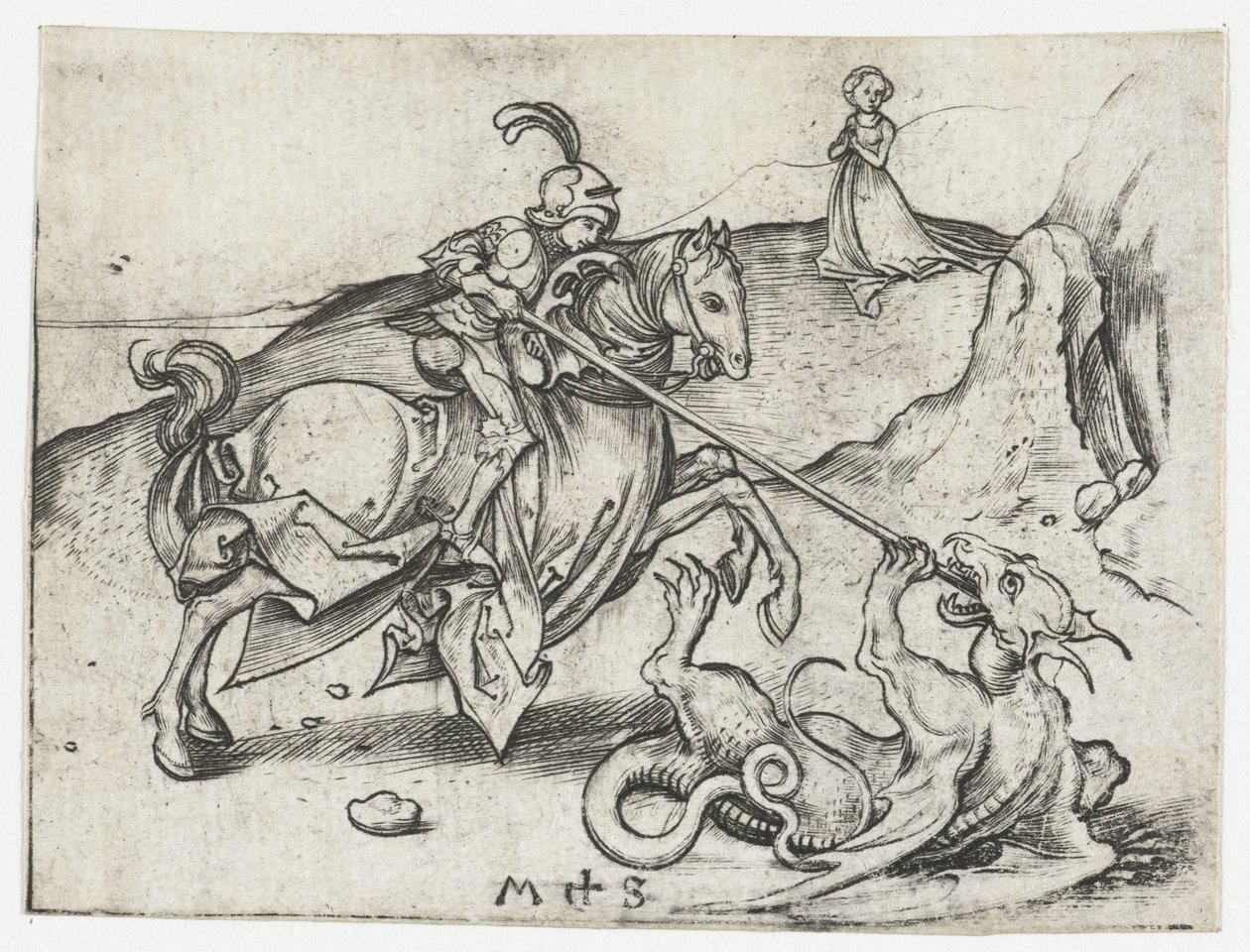 San Giorgio e il drago da Martin Schongauer