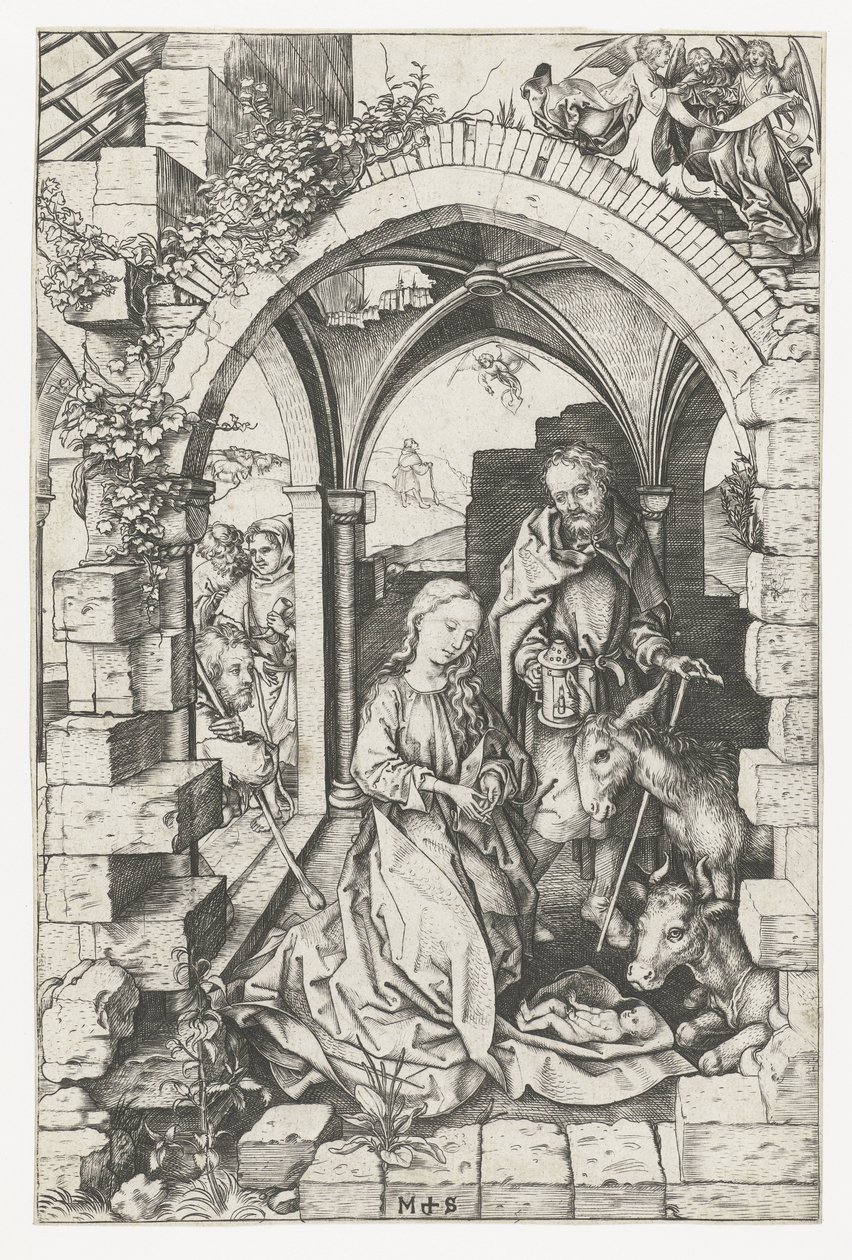 La nascita di Cristo da Martin Schongauer