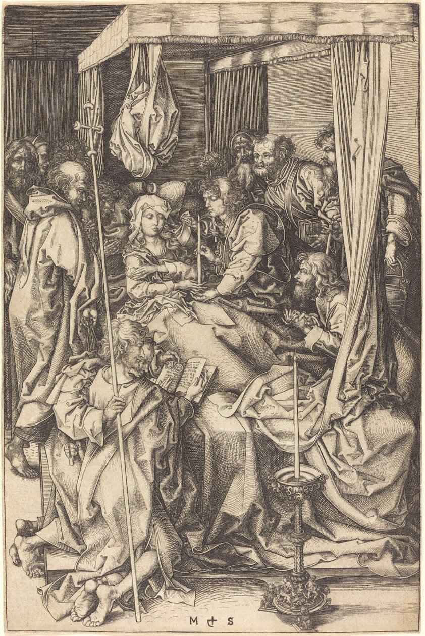 La morte della Vergine da Martin Schongauer