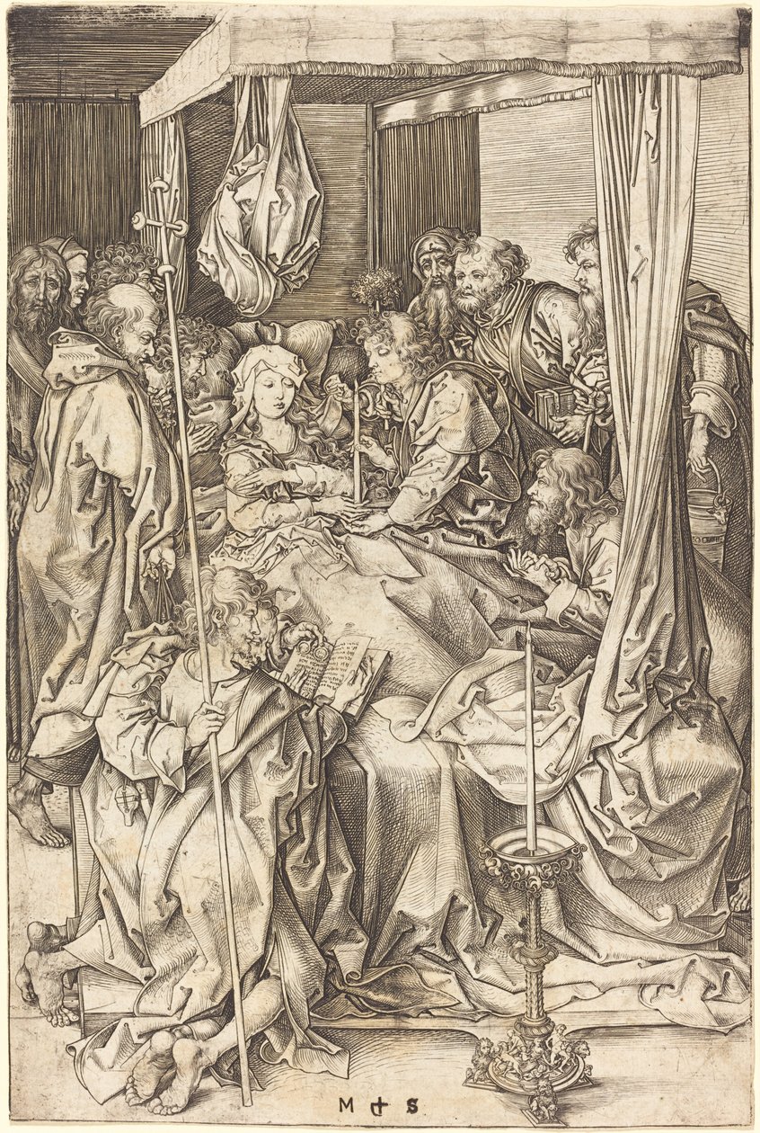 La morte della Vergine da Martin Schongauer