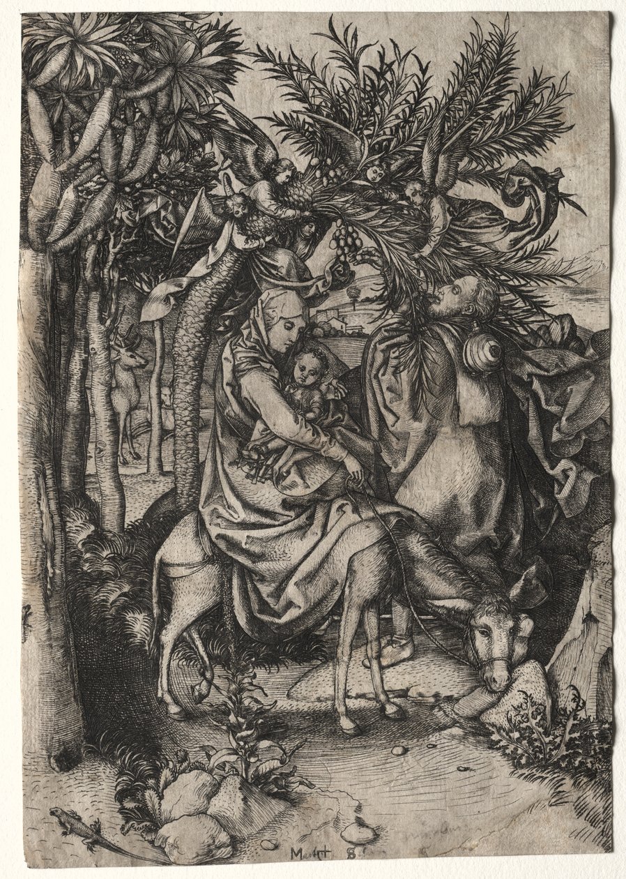 Vita della Vergine: La fuga in Egitto da Martin Schongauer