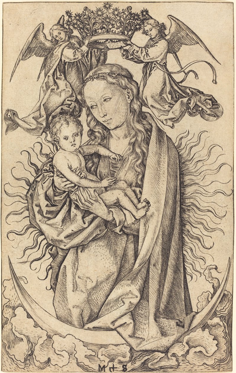 Madonna sulla luna crescente da Martin Schongauer